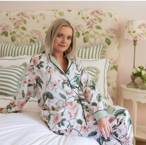 Luxe and Beau Georgie Pink Floral Pyjama Set