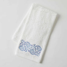 Load image into Gallery viewer, Pilbeam Living Paisley Hand Towel Blue