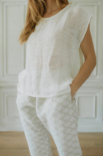Jesse Linen Blouse - Off White