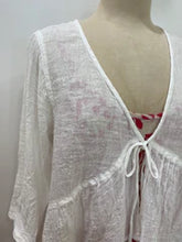 Load image into Gallery viewer, Kloth Emporium - Lolita  Gauze Linen Blouse / Cardi - White