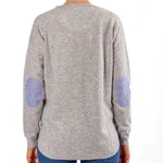 Bow & Arrow Grey Swing Jumper with  Blue Stripe Patches