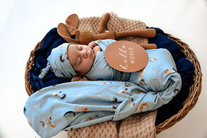 Copy of Snuggle Hunny Dreams Organic Baby Jersey Wrap Set