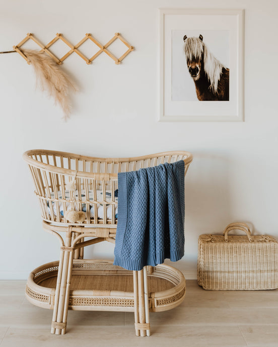 Snuggle Hunny Oganic Cotton Diamond Knit  Blankets - River