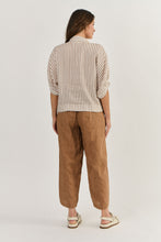 Load image into Gallery viewer, Naturals by O&amp;J Linen Stripe Blouse - Ginger Slice