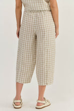 Load image into Gallery viewer, Naturals Linen Check Pants - Nougat