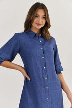 Load image into Gallery viewer, Naturals by O&amp;J Linen Shirt Dress- Delta