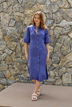 Load image into Gallery viewer, Naturals by O&amp;J Linen Shirt Dress- Delta