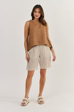 Load image into Gallery viewer, Naturals Linen Sleevless Top - Gingerbread