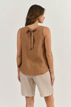 Load image into Gallery viewer, Naturals Linen Sleevless Top - Gingerbread