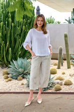 Load image into Gallery viewer, Naturals Linen Check Pants - Nougat