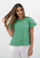 Load image into Gallery viewer, Humidity Lifestyle -  Cotton Bellini Blouse - Green
