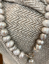 Load image into Gallery viewer, i me - Pearl necklace - Potato Pearl with drop Pearl Enhancer  - Soft Grey