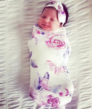 Load image into Gallery viewer, Snuggle Hunny Lilac Skyies Swaddle Set