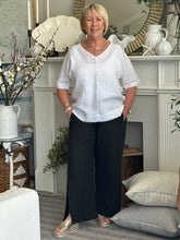 Load image into Gallery viewer, Valia Linen Mossman Pant in Black