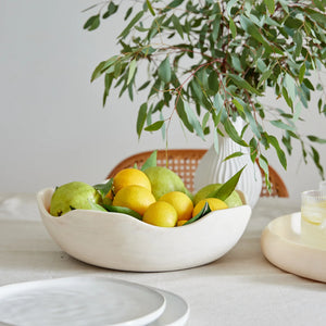 Madras Link Aries Cream Wavy Salad Bowl- 30% OFF