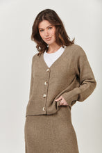 Load image into Gallery viewer, Naturals by O&amp;J Cashmere Blend Cardigan - Khaki