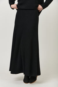 Naturals by O&J Cashmere - Blend Skirt - Black - Now $50.00