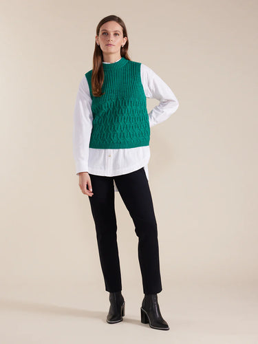 Marco Polo Cable Knit Vest - Forest