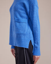 Load image into Gallery viewer, Marco Polo Long Line Roll Kneck Sweater - Blue Quartz