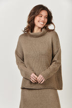 Load image into Gallery viewer, Naturals by O&amp;J Cashmere Blend Jumper - Khaki / Grey