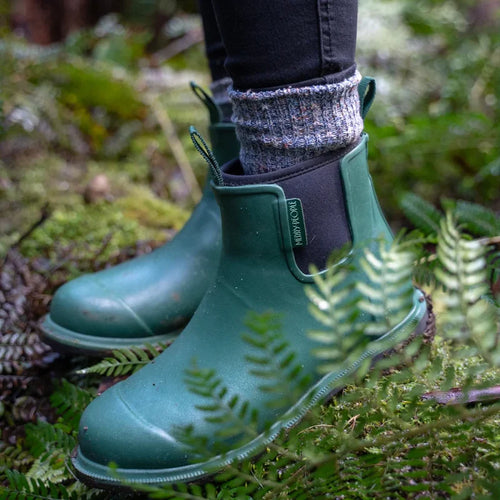 Merry People Ankle  Bobbi Boots / Alpine Green & Black - Last Pair Size 41