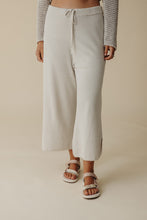 Load image into Gallery viewer, Talamaya Retreat Cotton Twist Pant Dusty Olive &amp; White / Silver &amp; Salt