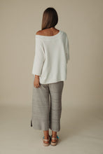 Load image into Gallery viewer, Talamaya Cotton Twist Tee Pullover - Salt