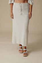 Load image into Gallery viewer, Talamaya Retreat Cotton Skirt - Silver White