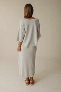 Talamaya Retreat Cotton Skirt - Silver White