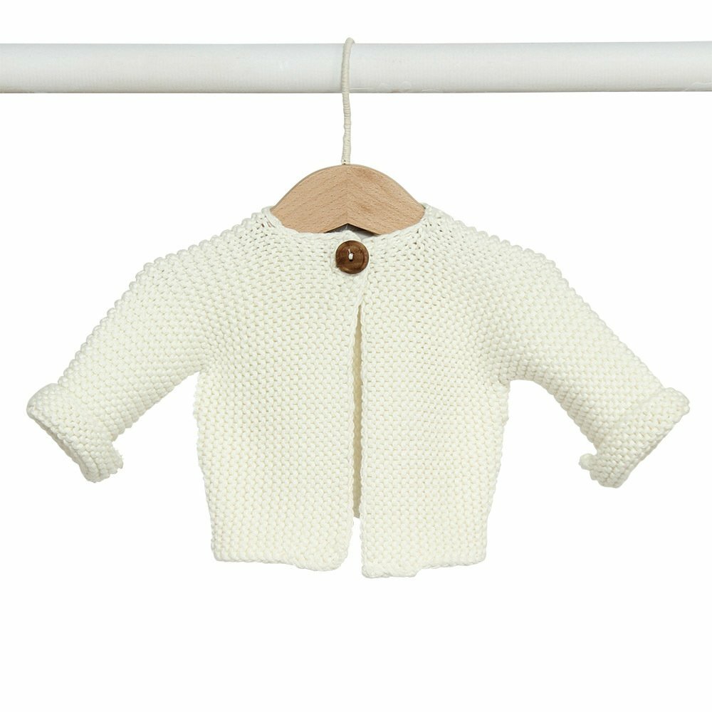 D)Luxe Baby  Elf - Garter Stitch Baby Cardi  Seven Colours