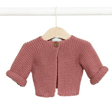 Load image into Gallery viewer, D)Luxe Baby  Elf - Garter Stitch Baby Cardi  Seven Colours