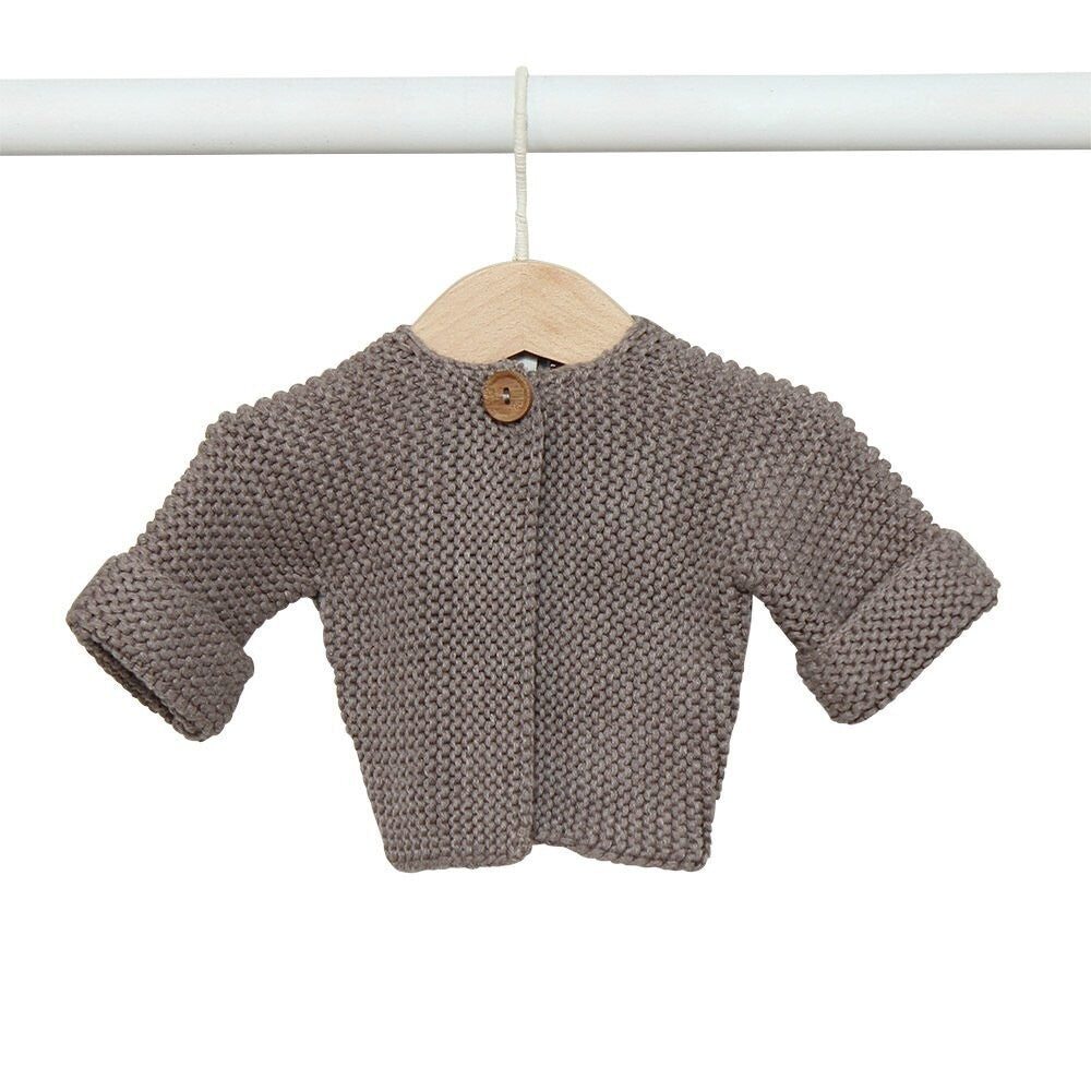 D)Luxe Baby  Elf - Garter Stitch Baby Cardi  Seven Colours