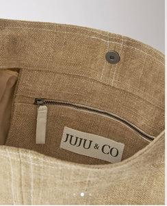 JUJU & Co -Baby Jute Small Slouchy Bag - Natural