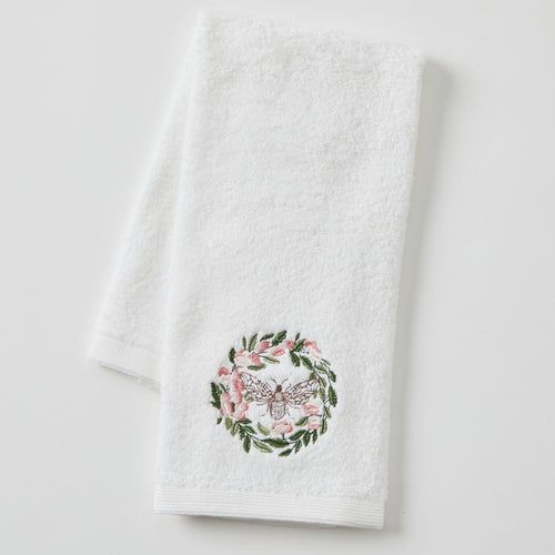 Pilbeam Living Floral Ebroidered Bee Hand Towel