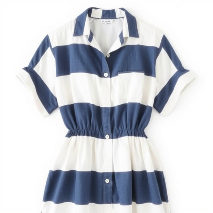 Naturals by O&J Navy Stripe University Shirt Dress