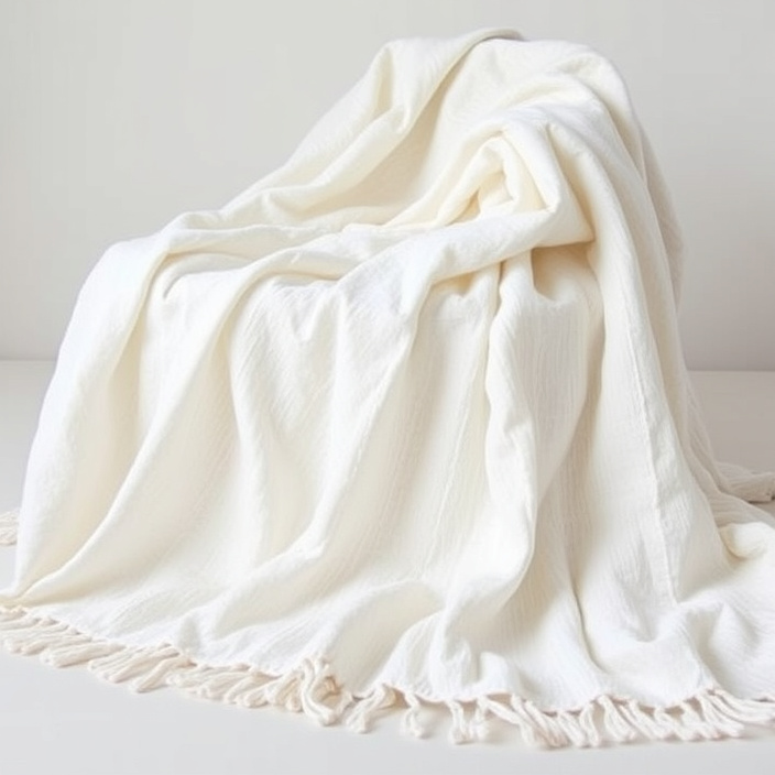 Eadie Lifestyle Bedouin Oversized Linen Throw - Ivory