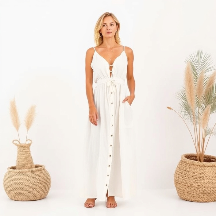 Valia Linen Dress